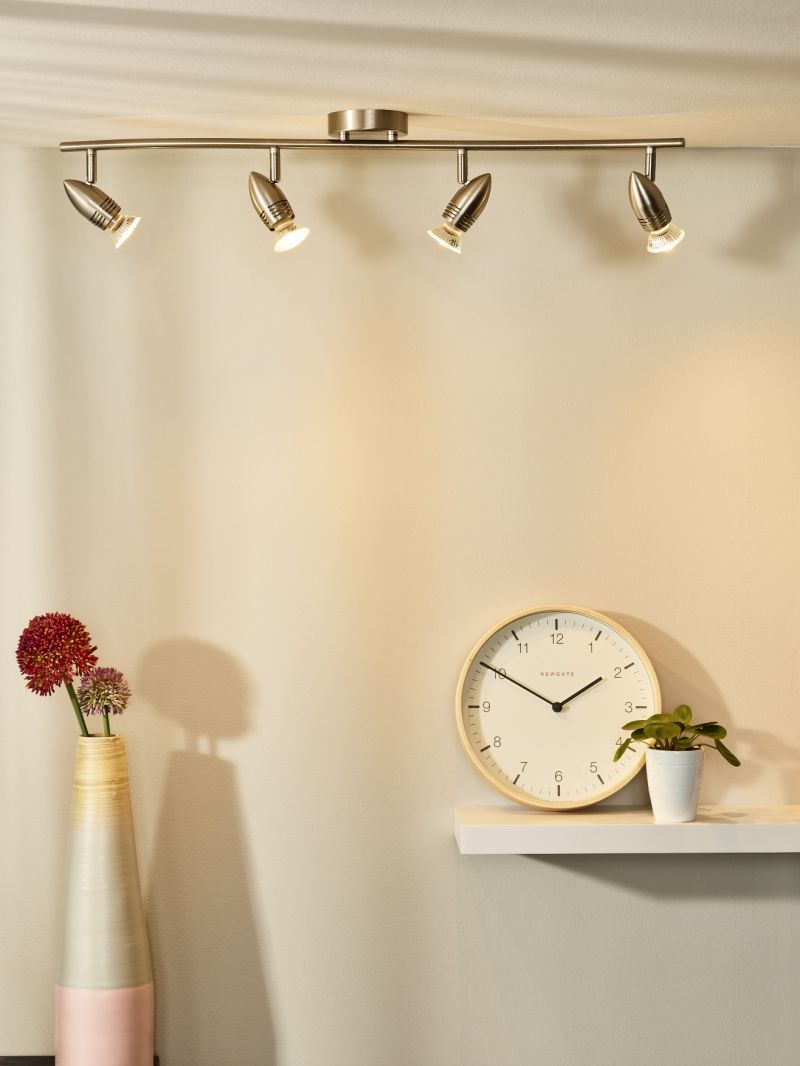 Lucide CARO-LED - Stropné bodové svietidlo - LED - GU10 - 4x5W 2700K - Satin Chrome